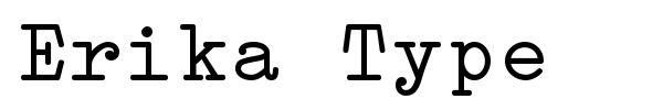 Erika Type font preview